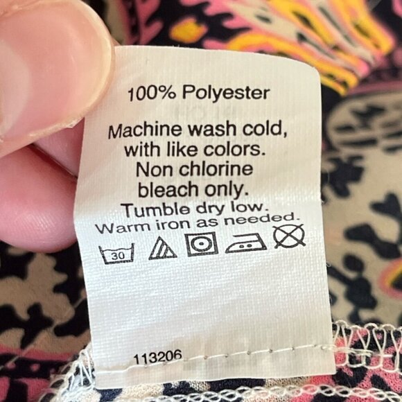 J Crew Womens Long Sleeve Chiffon Blouse Size XS Multicolor Mature Office Boho - Picture 9 of 9